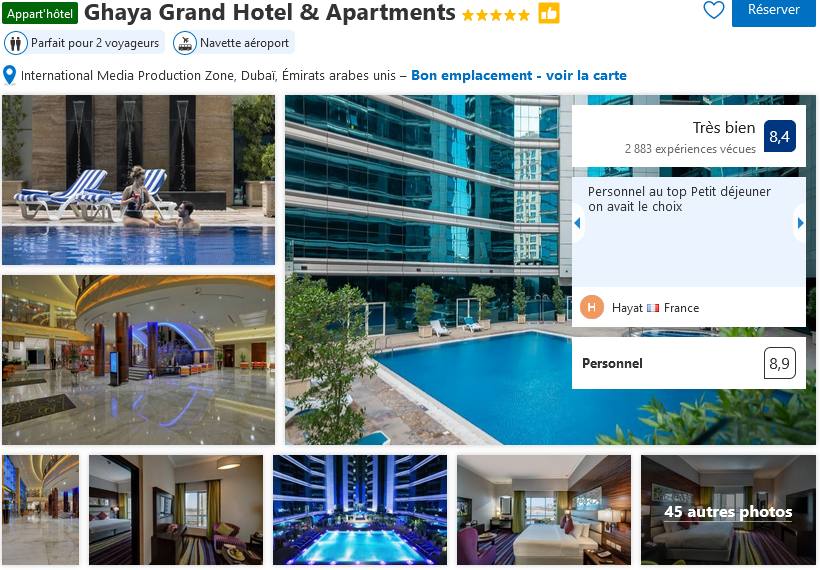  Ghaya Grand Hotel Dubaï